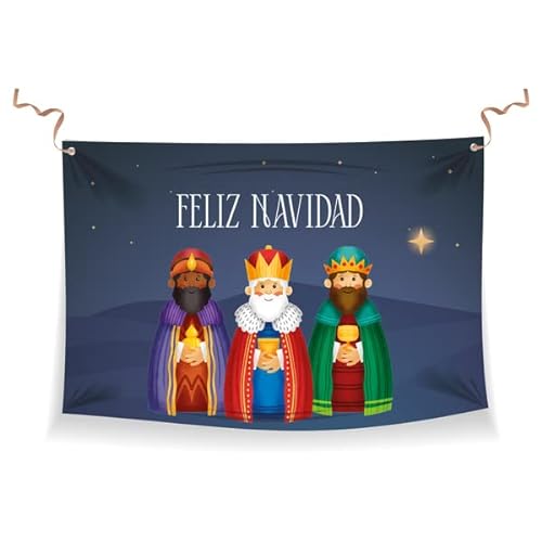 Balconera Feliz Navidad | Los Reyes Magos | Decora la Navidad y celebra Las Fiestas | Repostero de Navidad │Porras E&B