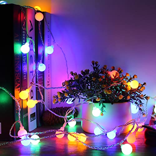 Lepro 10M RGB Guirnalda de 100 Bolas de Luces LED, IP44 Impermeable Iluminación en Exterior con Enchufe, 8 Modos Luces de Hadas Ideal para Interiores, Bodas, Decoración de Fiestas, Navidad etc.