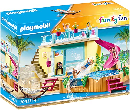 PLAYMOBIL Family Fun 70435 Bungaló con Piscina, A Partir de 4 años