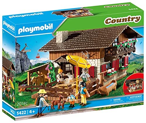 Playmobil Vida en la Montaña PLAYMOBIL 5422 Country Casa de los Alpes, Juguetes para niños a Partir de 4 años, 50.0 x 39.9 x 9.9